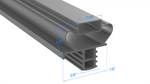 1701195, 170-1195 by Strivide, Magnetic Gasket 7 7/16 x 21 1/2 Compatible with Delfield 1701195, 170-1195